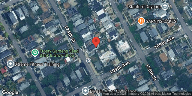 Aerial map of 108-37 174 STREET, Queens