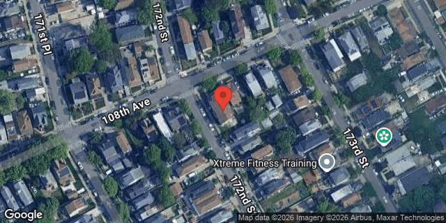 Aerial map of 172-02 108 AVENUE, Queens
