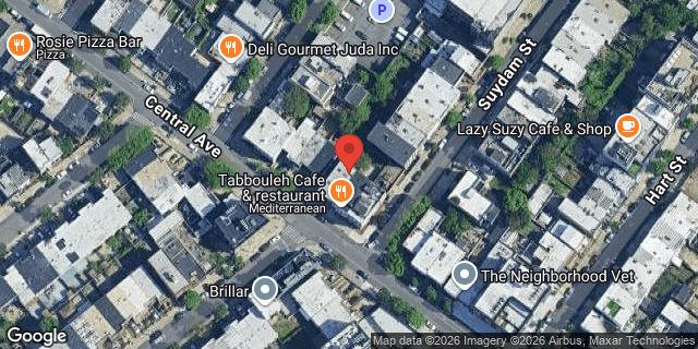 Aerial map of 155 CENTRAL AVENUE, Brooklyn