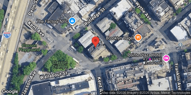 Aerial map of 22 RUTLEDGE STREET, Brooklyn