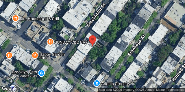 Aerial map of 174 STOCKHOLM STREET, Brooklyn