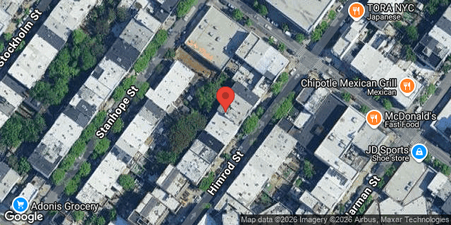 Aerial map of 221 HIMROD STREET, Brooklyn