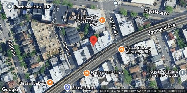 Aerial map of 116-15 JAMAICA AVENUE, Queens