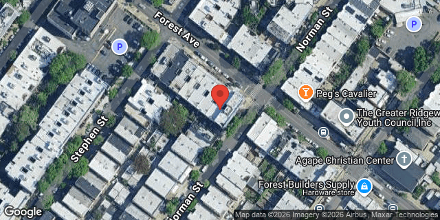 Aerial map of 72-18 FOREST AVENUE, Queens
