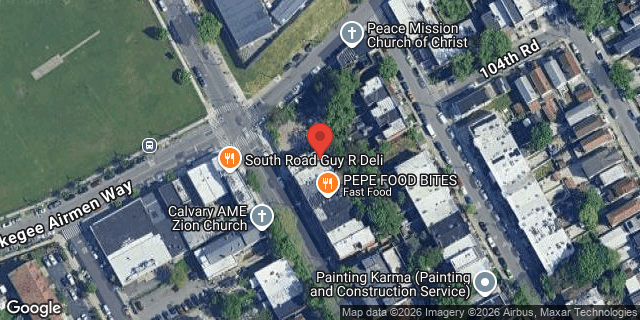 Aerial map of 106-07 GUY R BREWER BLVD, Queens