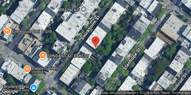 Aerial map of 180 STOCKHOLM STREET, Brooklyn
