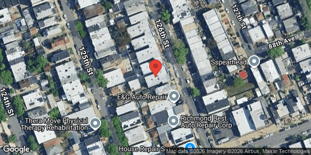 Aerial map of 87-52 126 STREET, Queens
