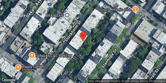 Aerial map of 184 STOCKHOLM STREET, Brooklyn