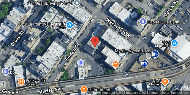 Aerial map of 364 LINDEN STREET, Brooklyn