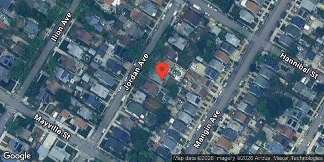 Aerial map of 187-28 JORDAN AVENUE, Queens