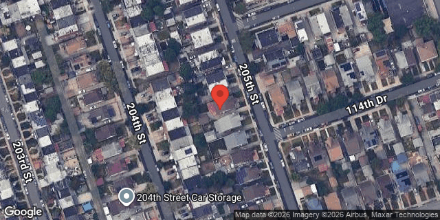 Aerial map of 114-40 205 STREET, Queens
