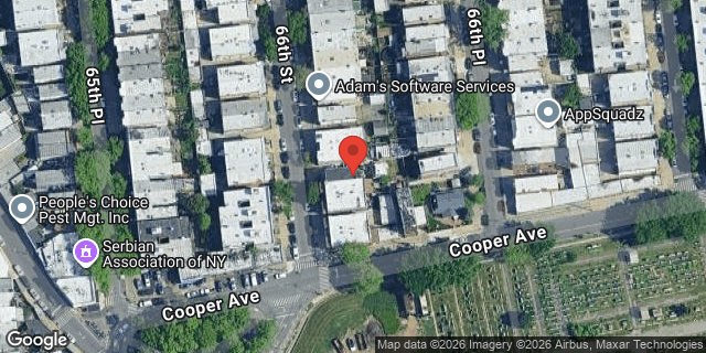Aerial map of 72-43 66 STREET, Queens