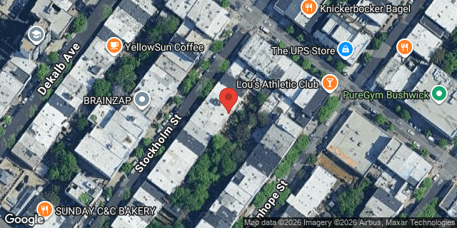 Aerial map of 196 STOCKHOLM STREET, Brooklyn