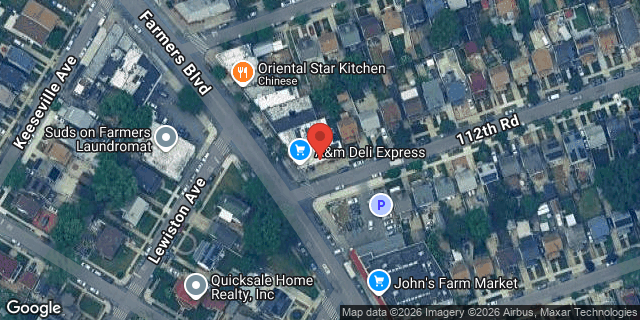 Aerial map of 112-31 FARMERS BOULEVARD, Queens