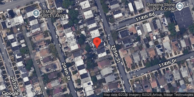 Aerial map of 114-30 205 STREET, Queens