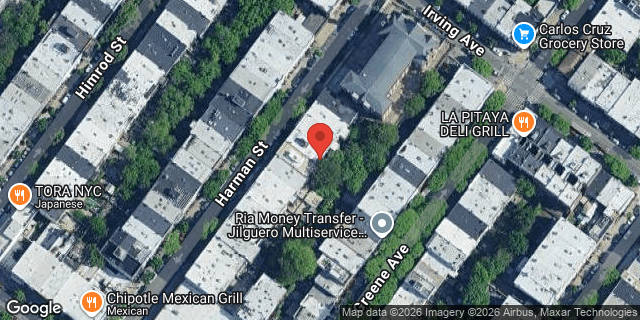 Aerial map of 320 HARMAN STREET, Brooklyn
