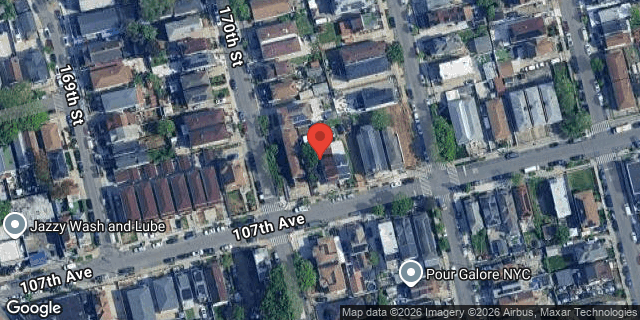 Aerial map of 170-07 107 AVENUE, Queens