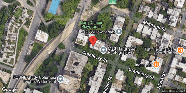Aerial map of 9 CRANBERRY STREET, Brooklyn