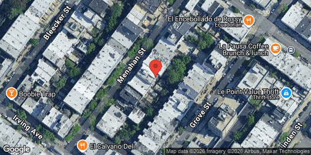Aerial map of 312 MENAHAN STREET, Brooklyn