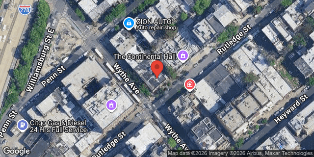 Aerial map of 743 WYTHE AVENUE, Brooklyn