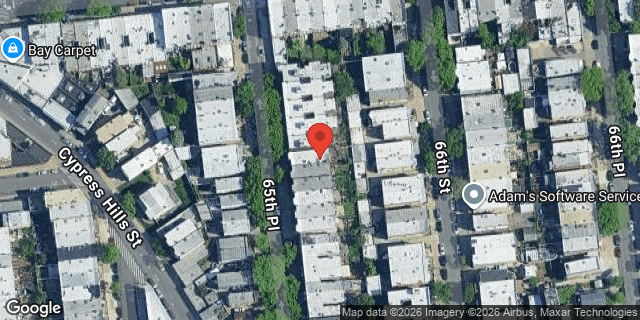 Aerial map of 72-23 65 PLACE, Queens