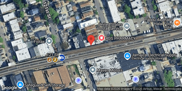 Aerial map of 121-15 JAMAICA AVENUE, Queens