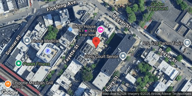 Aerial map of 30 FAYETTE STREET, Brooklyn