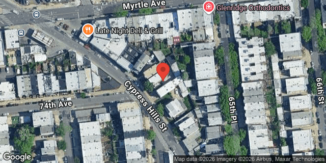 Aerial map of 72-37 CYPRESS HILLS STREET, Queens