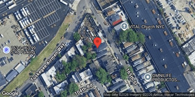 Aerial map of 104-24 165 STREET, Queens
