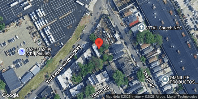 Aerial map of 164-28 TUSKEGEE AIRMEN WAY, Queens