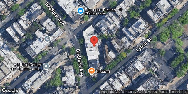 Aerial map of 687 BEDFORD AVENUE, Brooklyn