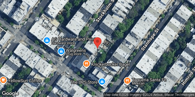 Aerial map of 222 STOCKHOLM STREET, Brooklyn