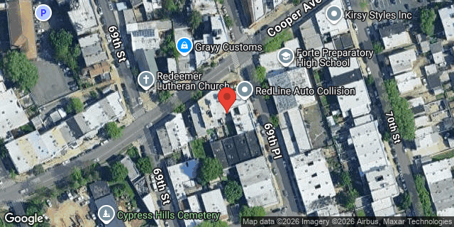 Aerial map of 69-16 COOPER AVENUE, Queens