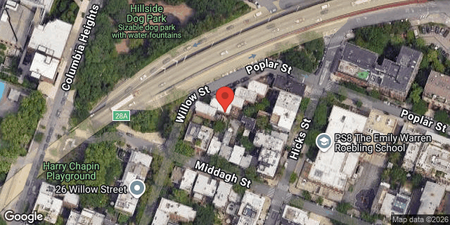 Aerial map of 9 WILLOW STREET, Brooklyn