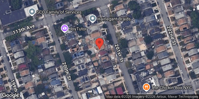 Aerial map of 113-18 201 STREET, Queens