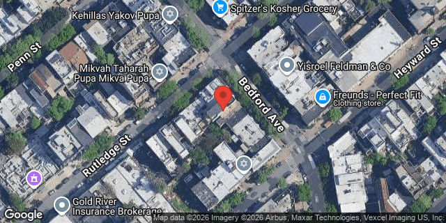 Aerial map of 670 BEDFORD AVENUE, Brooklyn