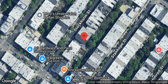 Aerial map of 230 STOCKHOLM STREET, Brooklyn