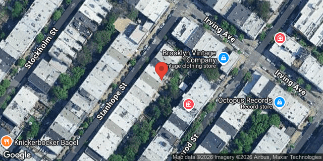 Aerial map of 244 STANHOPE STREET, Brooklyn