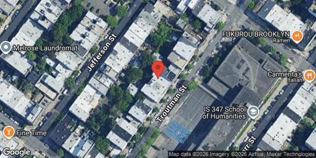 Aerial map of 179 TROUTMAN STREET, Brooklyn