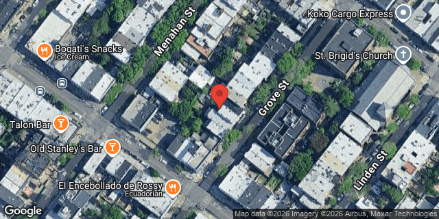 Aerial map of 405 GROVE STREET, Brooklyn