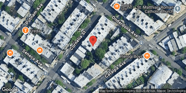 Aerial map of 1822 CORNELIA STREET, Queens