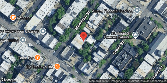 Aerial map of 354 MENAHAN STREET, Brooklyn