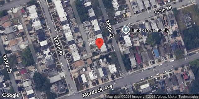 Aerial map of 113-34 205 STREET, Queens