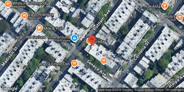 Aerial map of 801 SENECA AVENUE, Queens