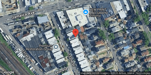 Aerial map of 87-21 132 STREET, Queens