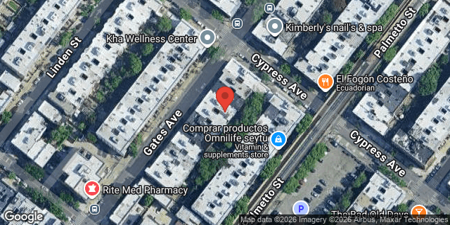 Aerial map of 1688 GATES AVENUE, Queens