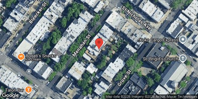 Aerial map of 366 MENAHAN STREET, Brooklyn