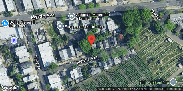 Aerial map of 72-27 INDIANA AVENUE, Queens