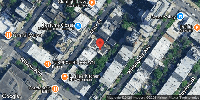 Aerial map of 82 STARR STREET, Brooklyn