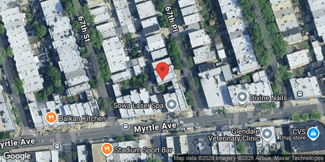 Aerial map of 71-52 67 PLACE, Queens